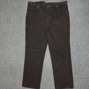Wrangler Jeans Mens 36x29 Black 936K Cowboy Cut Slim Tapered Denim
